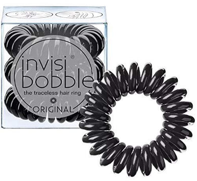 lnvisibobble Power Traceless Hair Ring, Crystal Clear, Hair Coils, Coil Hair Ties- 3pcs